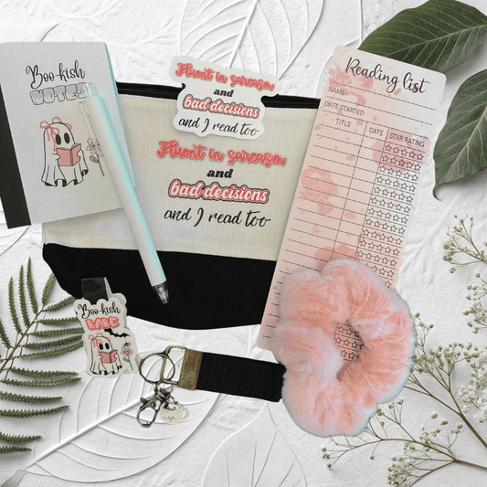 Boo - kish Babe Cute Ghost Reader’s Bundle | Halloween Book Lover Gift Set & Spooky Reading Accessories - Splash of Charm