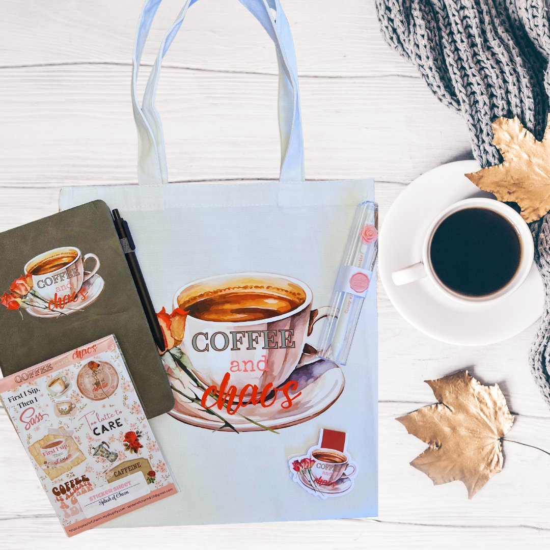 Bookish Babe Bundle – Book Lover Gift Set with Tote, Stickers & Accessories - Splash of Charm