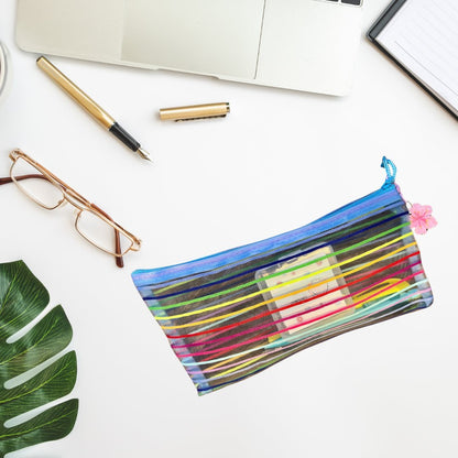 Mesh Pencil Pouch Stationery Set – Complete Bookish Organizer Kit - Splash of Charm