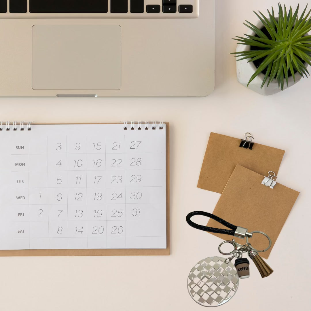 Round Acrylic Wristlet Keychain – Stylish and Functional Accessory - Splash of Charm