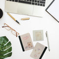 Mini Stationery Set – Pocket Notebook, Sticky Notes & White Gel Pen - Splash of Charm
