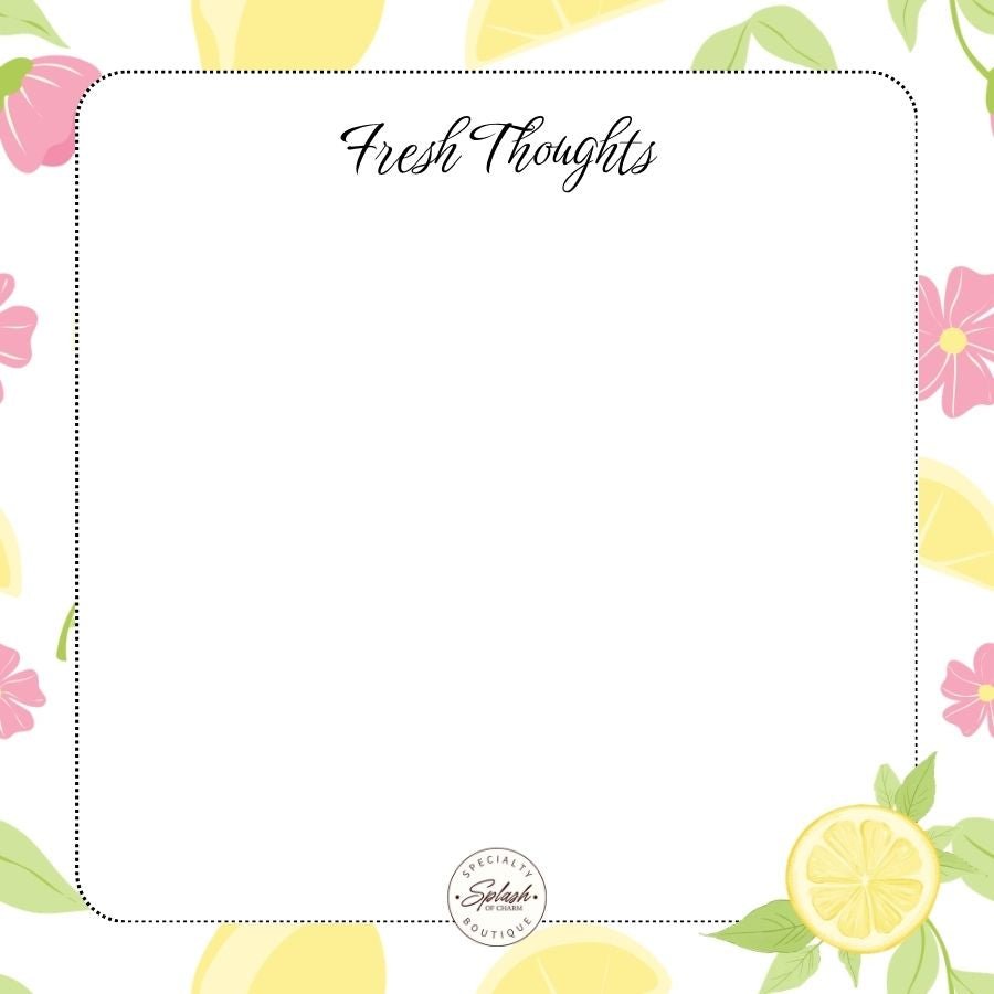 Citrus Collection Tear-Off Notepad | 3x3 Daily Notes - Splash of Charm