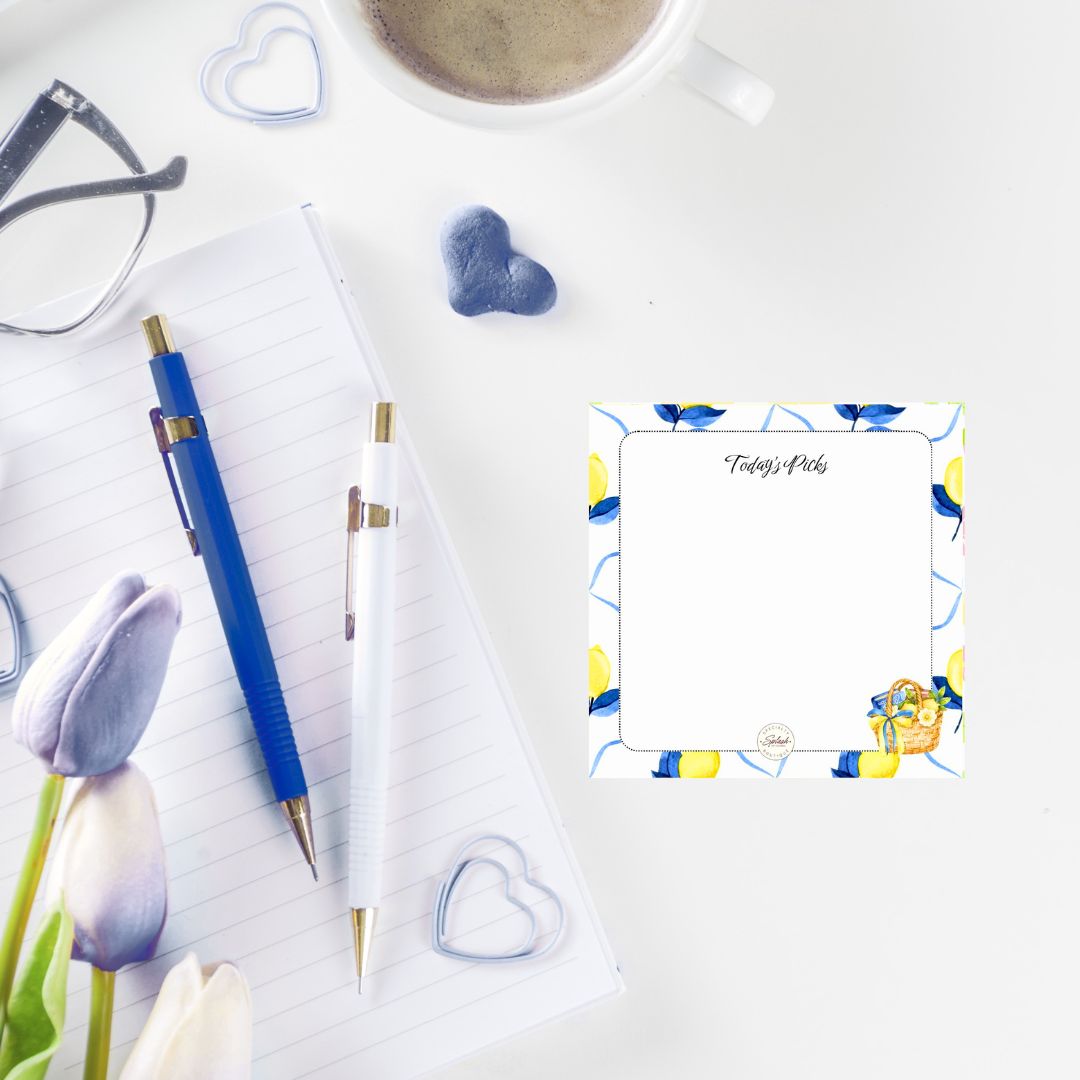 Citrus Collection Tear-Off Notepad | 3x3 Daily Notes - Splash of Charm
