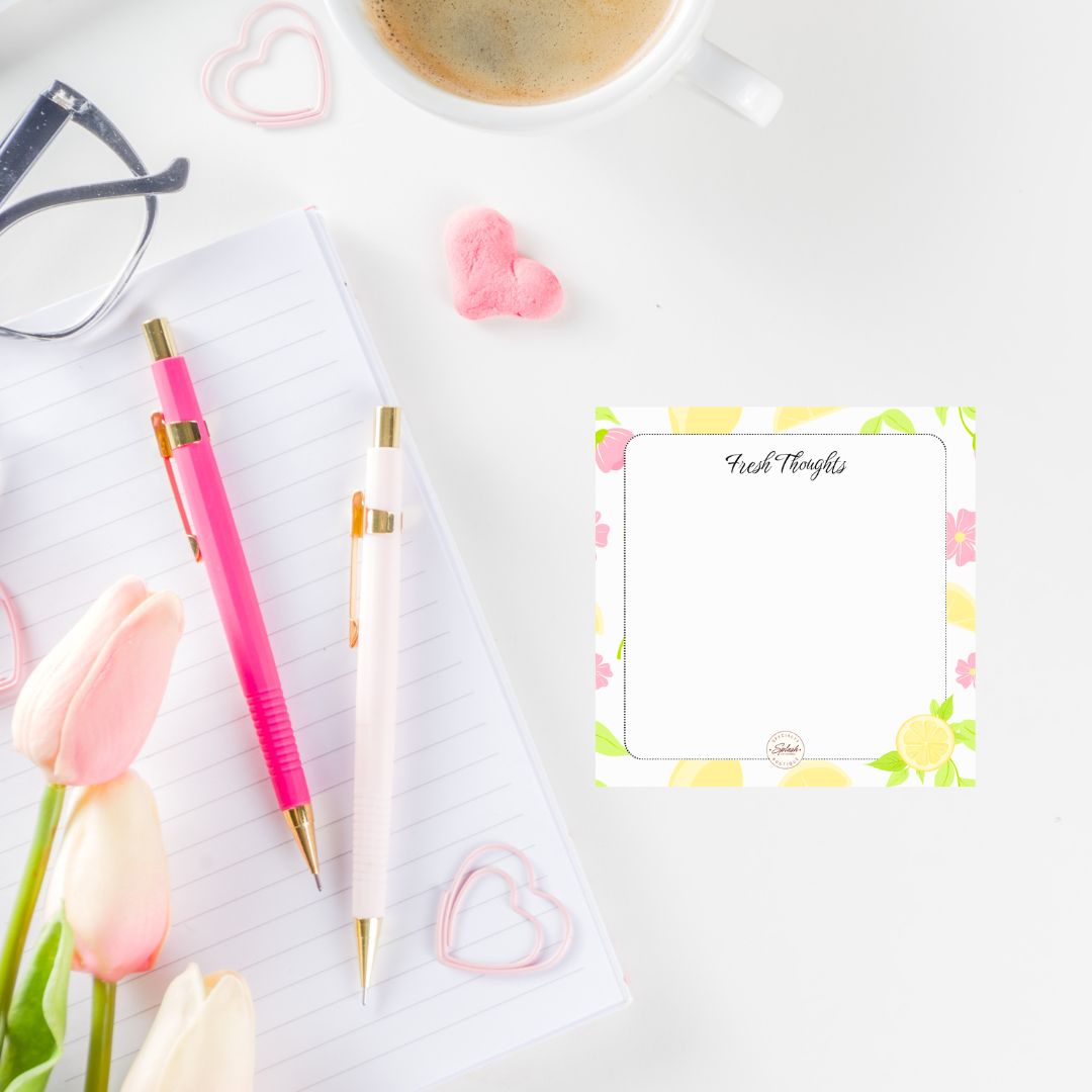 Citrus Collection Tear-Off Notepad | 3x3 Daily Notes - Splash of Charm