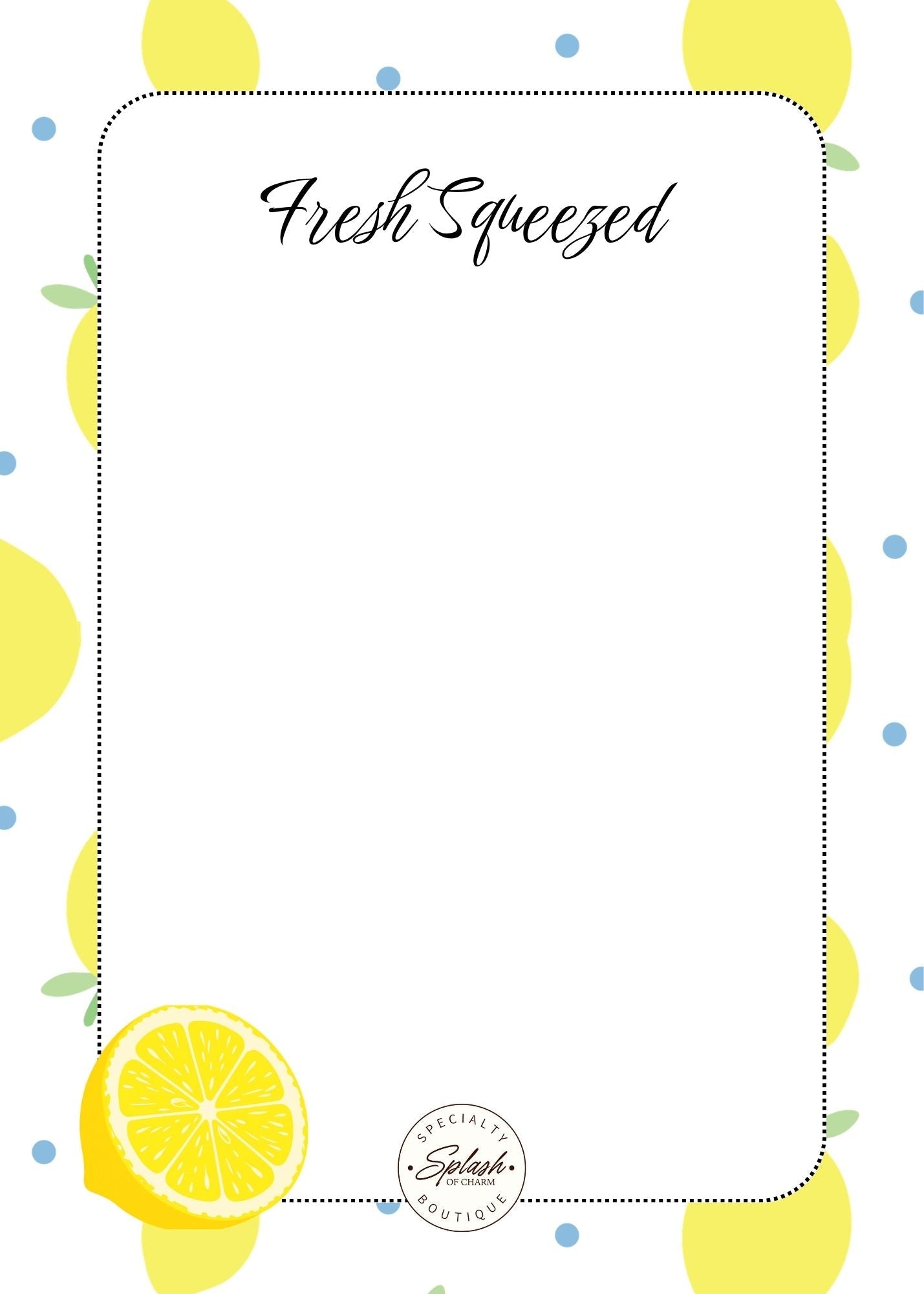 Citrus Notes™ | 5x7 Tear-Off Notepad - Splash of Charm