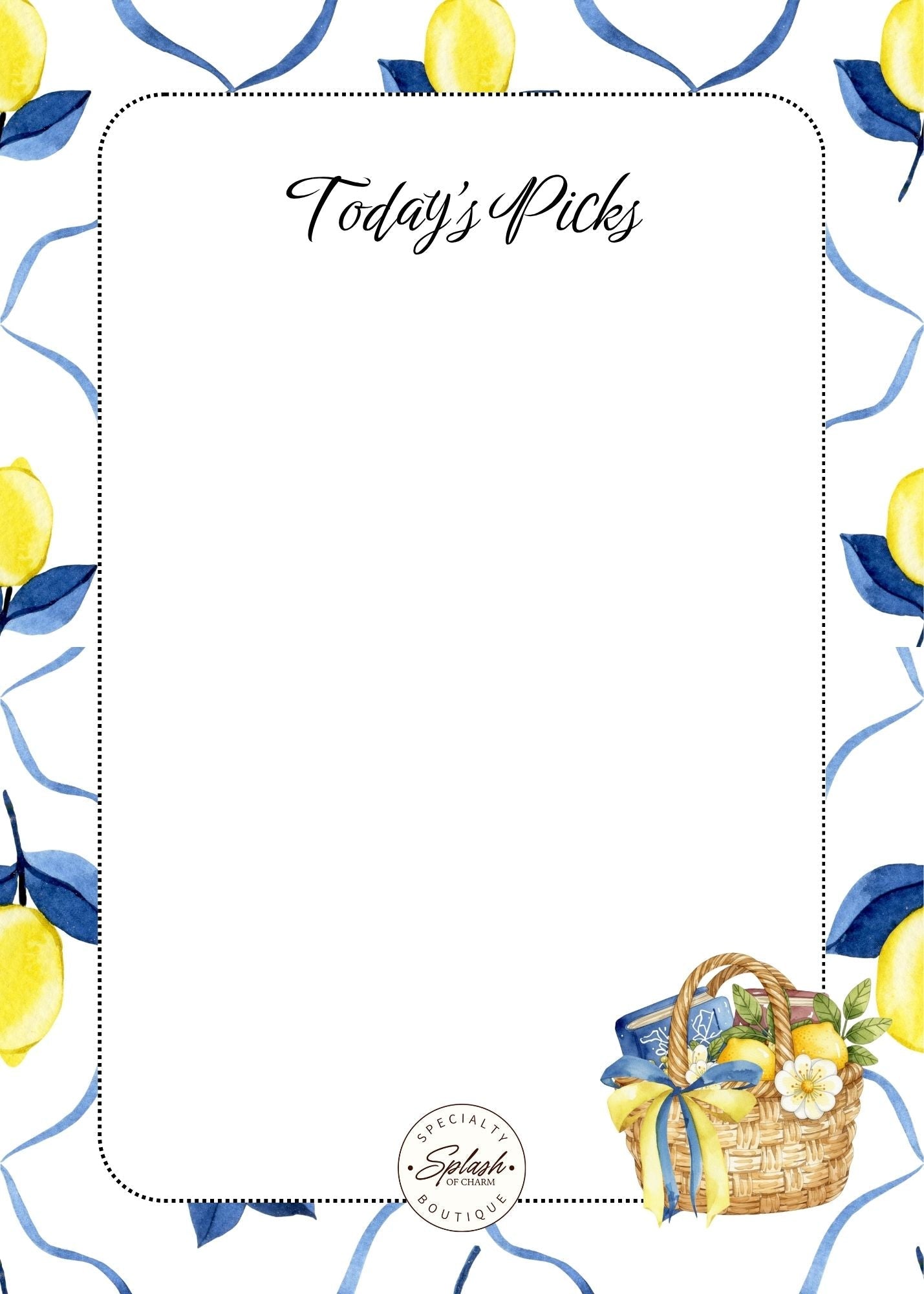 Citrus Notes™ | 5x7 Tear-Off Notepad - Splash of Charm