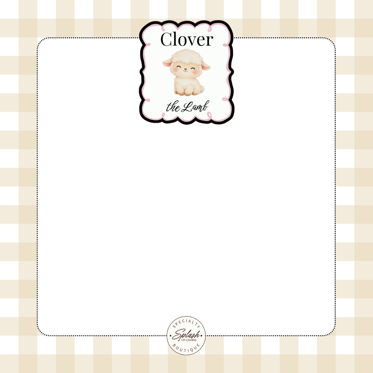 Clover the Lamb Mini Notepad | 3.5 x 3.5 Notepad - Splash of Charm