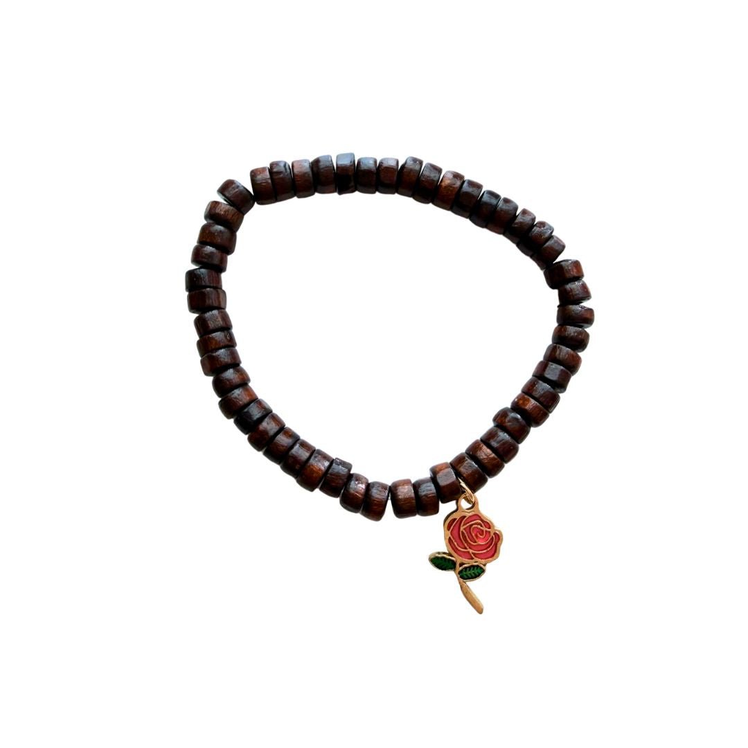 Coconut Shell Wood Bead Bracelet - Splash of Charm