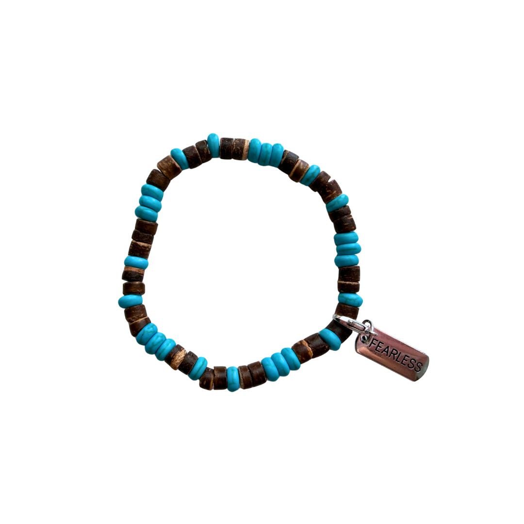 Coconut Shell Wood Bead Bracelet - Splash of Charm