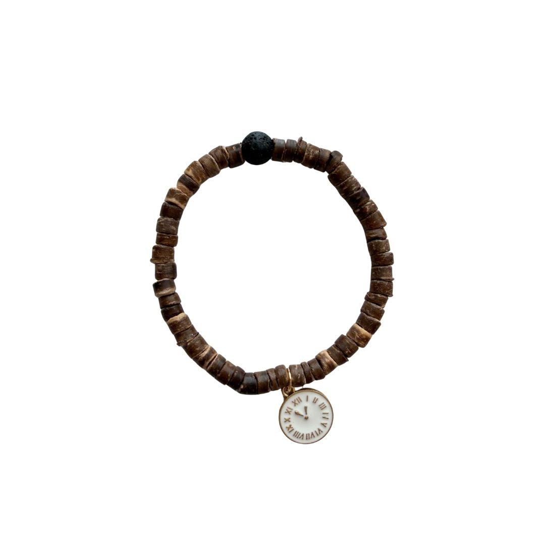 Coconut Shell Wood Bead Bracelet - Splash of Charm