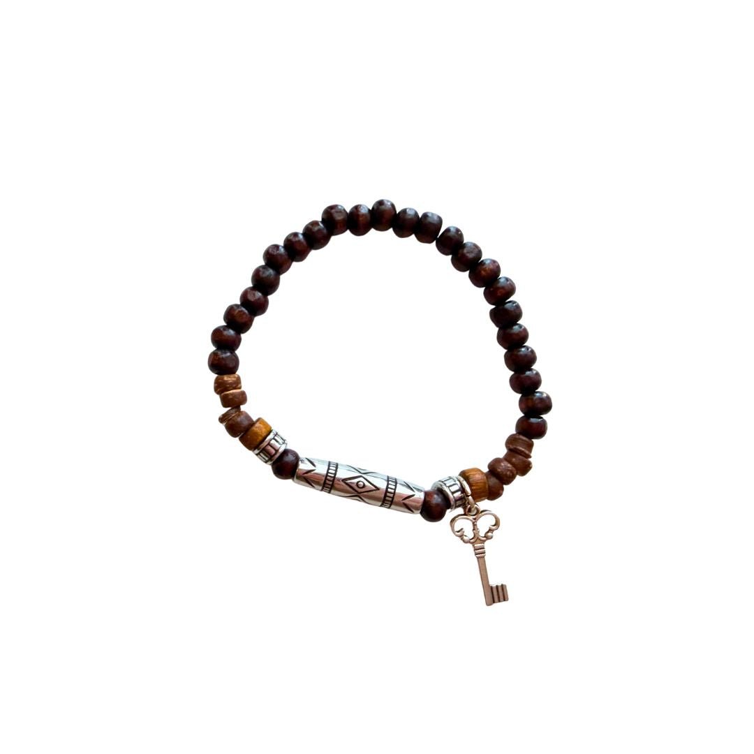 Coconut Shell Wood Bead Bracelet - Splash of Charm