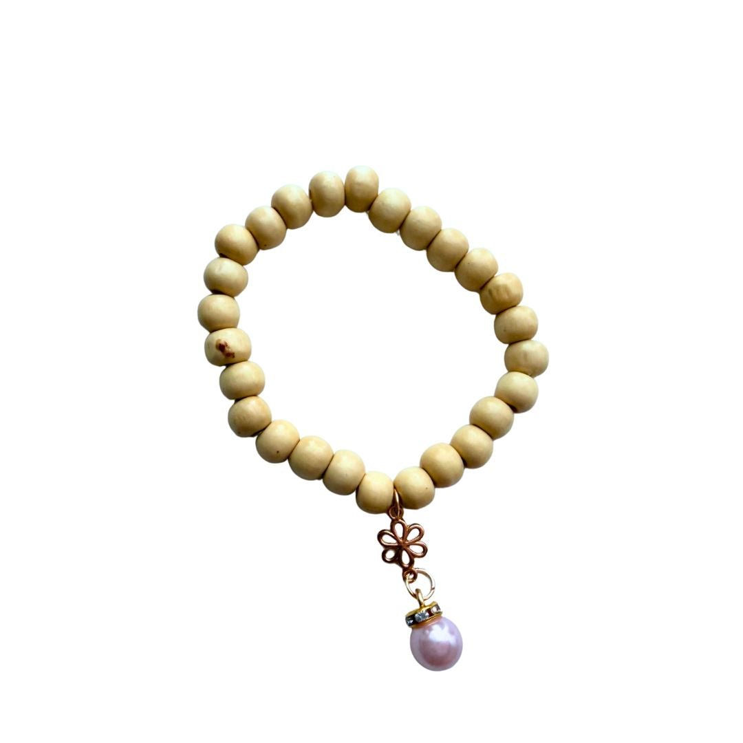 Coconut Shell Wood Bead Bracelet - Splash of Charm