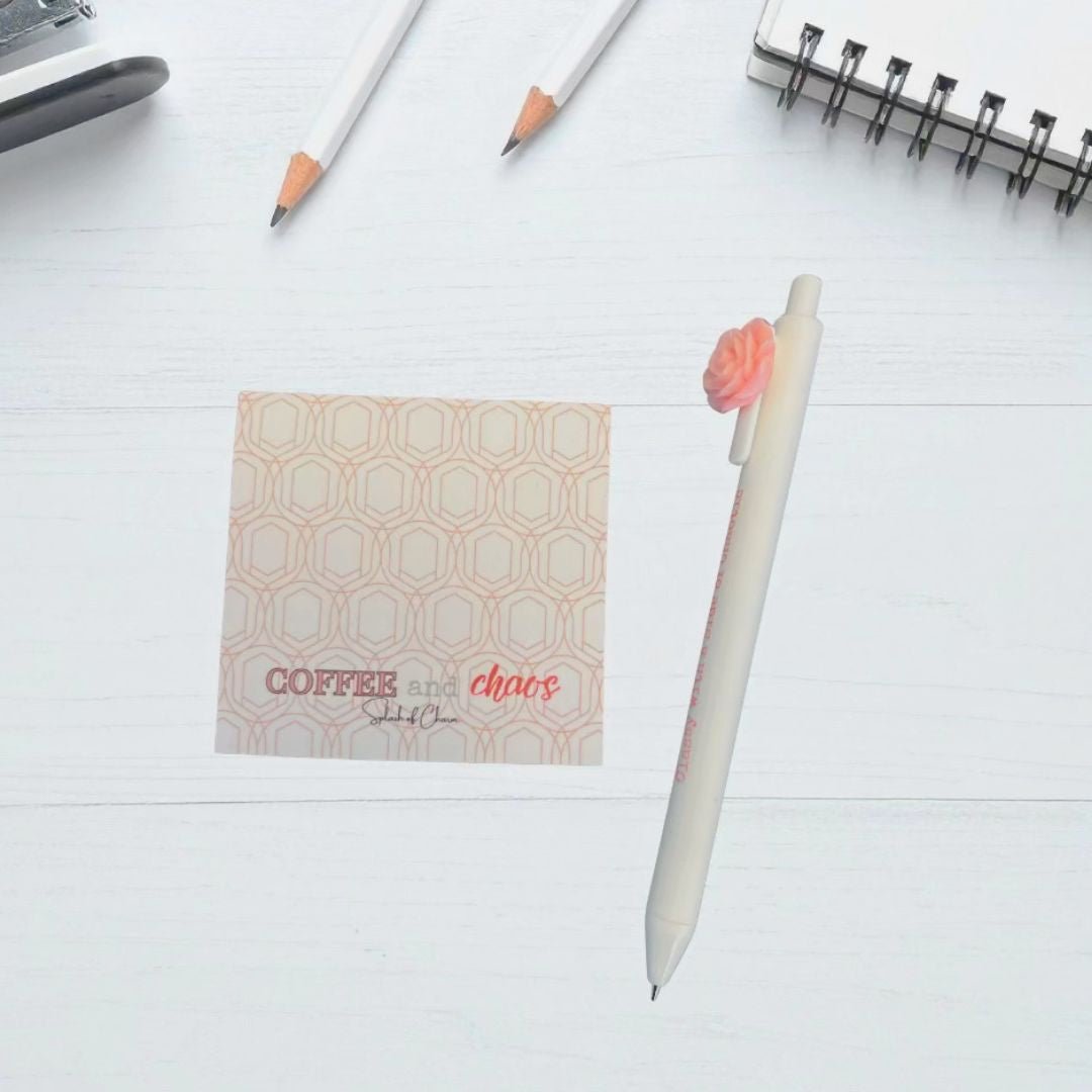 Coffee and Chaos Post - It Sticky Notes – Fun & Stylish Office Supplies - Splash of Charm