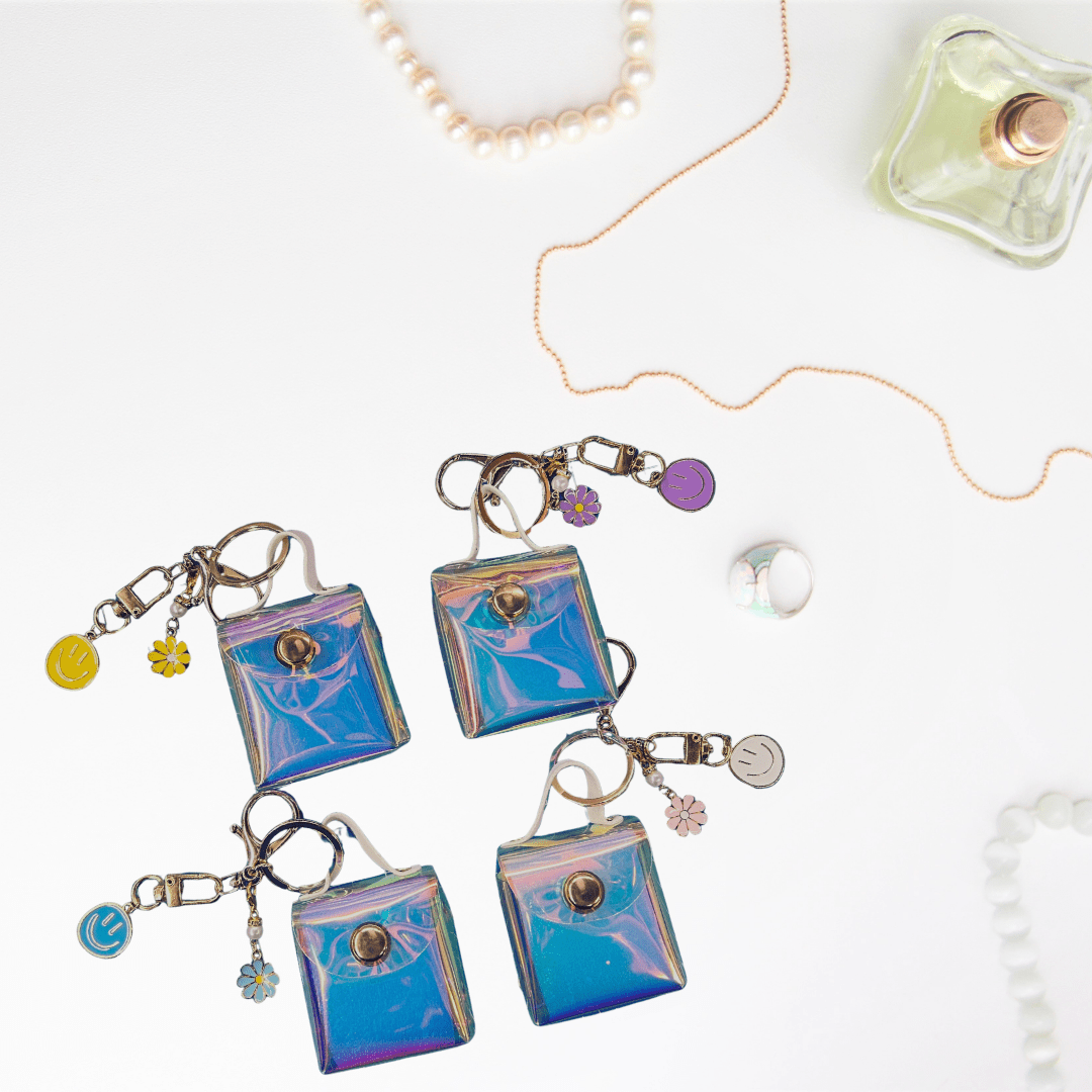 Holographic Case Purse Charm – Stylish & Functional Accessory - Splash of Charm