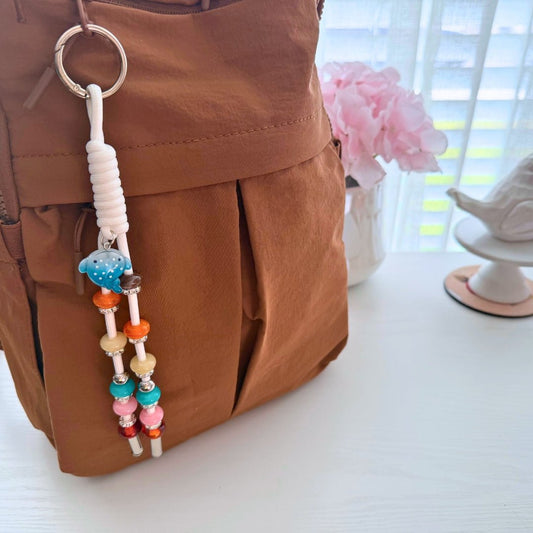 Colorful Whale Beaded Purse Charm | Ocean Bag Charm - Splash of Charm