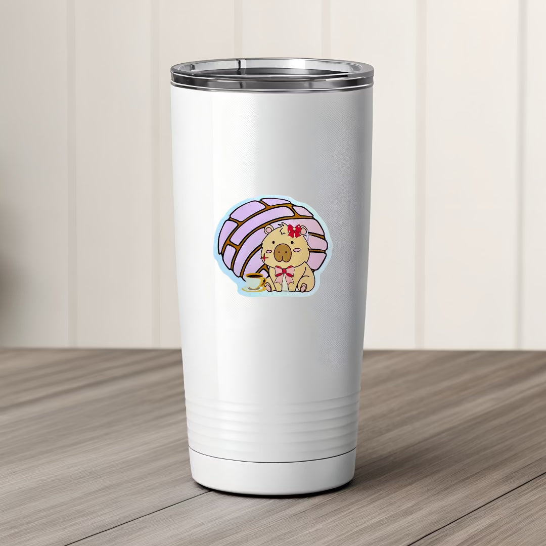 Concha the Capybara and Mexican Sweet Bread Sticker - Splash of Charm