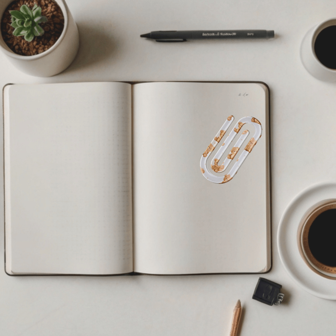 Coquette Bear Jumbo Acrylic Paper Clip – Cute Bow & Bear Stationery Gift - Splash of Charm