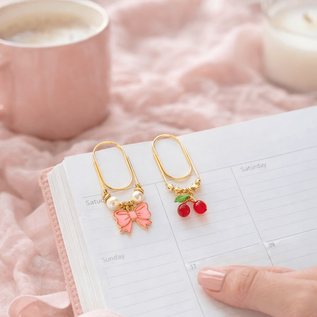 Cozy Charm Page Clips – Cute Planner & Bookmarks Accessories - Splash of Charm