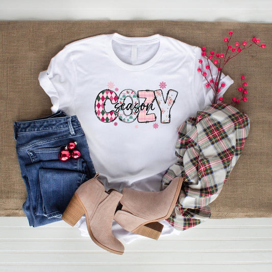 Cozy Season Christmas T-Shirt – Warm, Festive & Comfy Holiday Tee - Splash of Charm