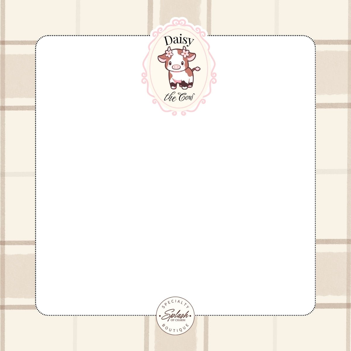 Daisy the Cow Mini Notepad | 3.5 x 3.5 Notepad - Splash of Charm