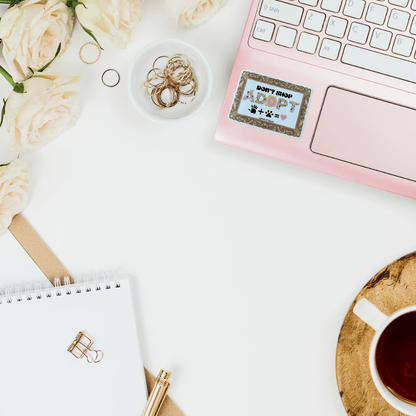 Don't Shop, Adopt Sticker – Cute Animal Rescue Vinyl Decal - Splash of Charm