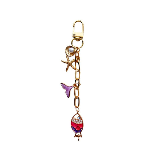 Fish Purse Charm | Coastal Bag Charm - Splash of Charm