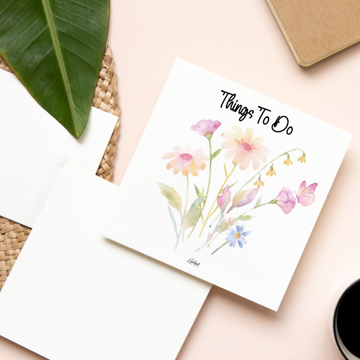 Floral Things To Do Post - It Notepad – Cute Aesthetic Sticky Notes - Splash of Charm