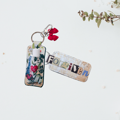 Forgiven Lip Balm Purse Charm – Inspirational Keychain Accessory - Splash of Charm