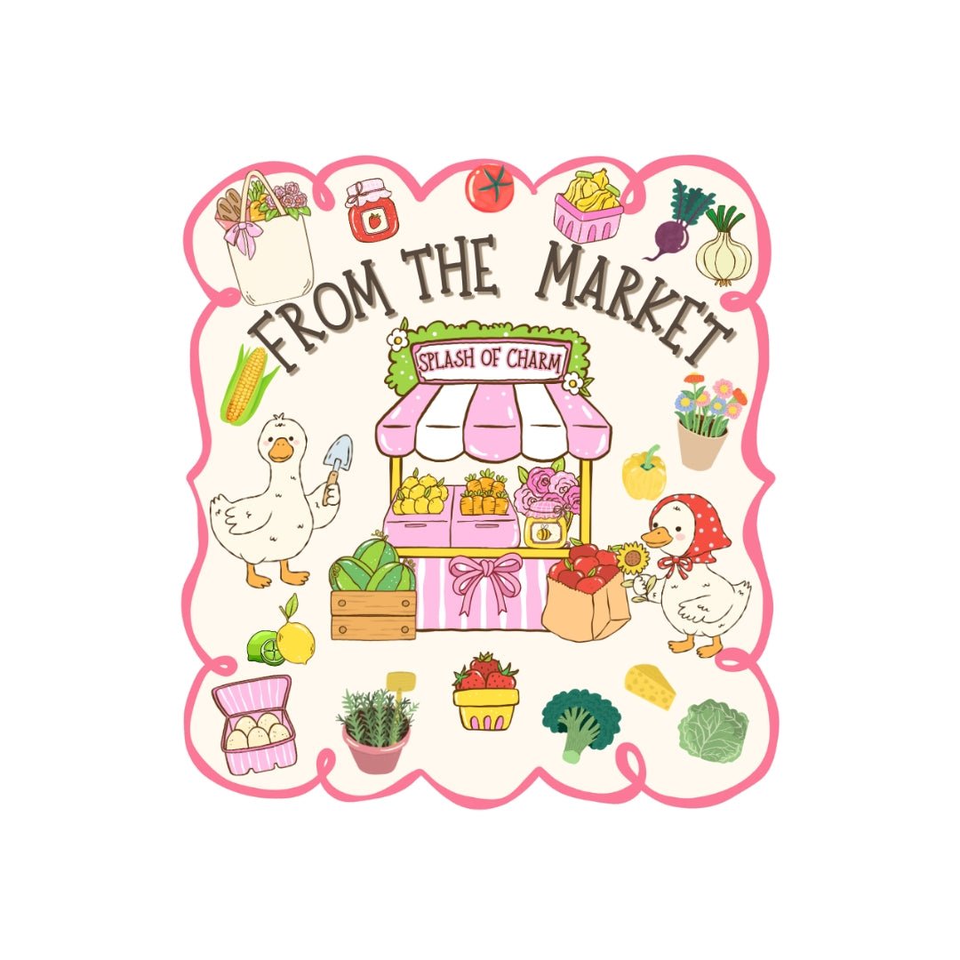 From the Market Vinyl Sticker | Farmers Market Sticker - Splash of Charm