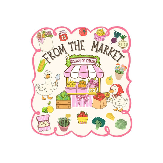From the Market Vinyl Sticker | Farmers Market Sticker - Splash of Charm