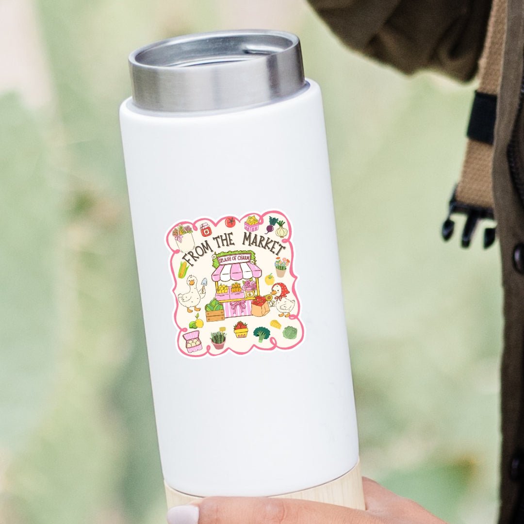From the Market Vinyl Sticker | Farmers Market Sticker - Splash of Charm