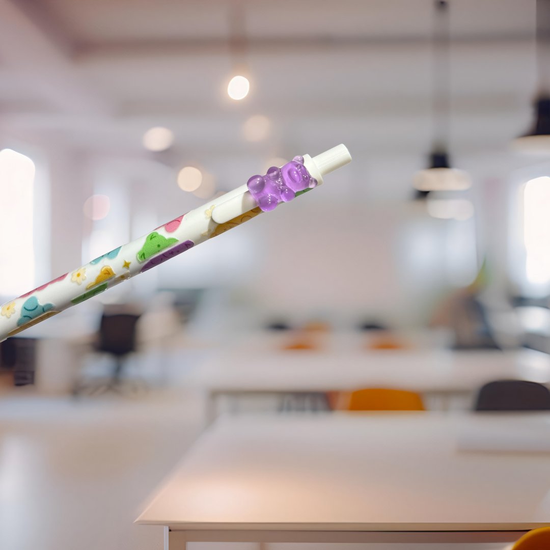 Black Ink Gel Pen with Charm – Fun & Functional Writing Accessory - Splash of Charm