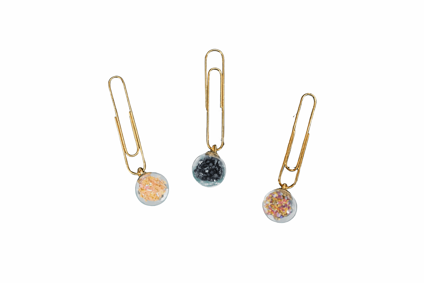 Glass Ornament Paper Clip Bookmark Set | Decorative Planner Clips (Set of 3) - Splash of Charm