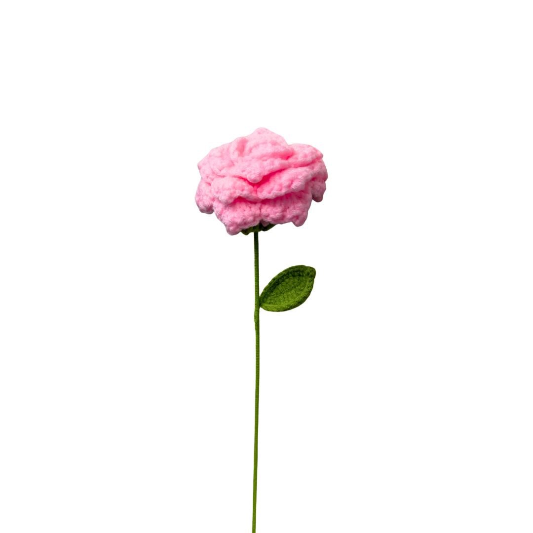 Handmade Crochet Rose – Soft Life Floral Gift - Splash of Charm