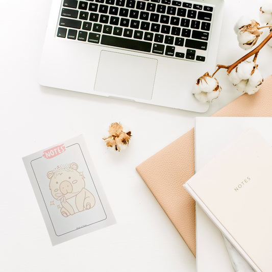 Hippie the Capybara 5x7 Notepad – Fun & Functional Stationery - Splash of Charm