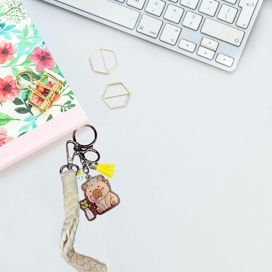 Hippie the Capybara Acrylic Keychain - Splash of Charm