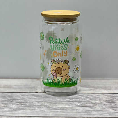 Hippie the Capybara Beer Can Glass Tumbler - Splash of Charm