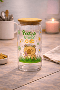 Hippie the Capybara Beer Can Glass Tumbler – Chill & Positive Vibe Drinkware - Splash of Charm