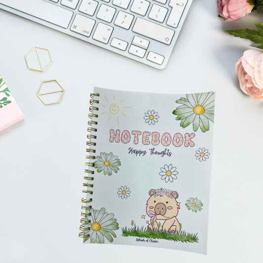 Hippie the Capybara Spiral Notebook – Cute Capybara Notebook for Notes & School - Splash of Charm