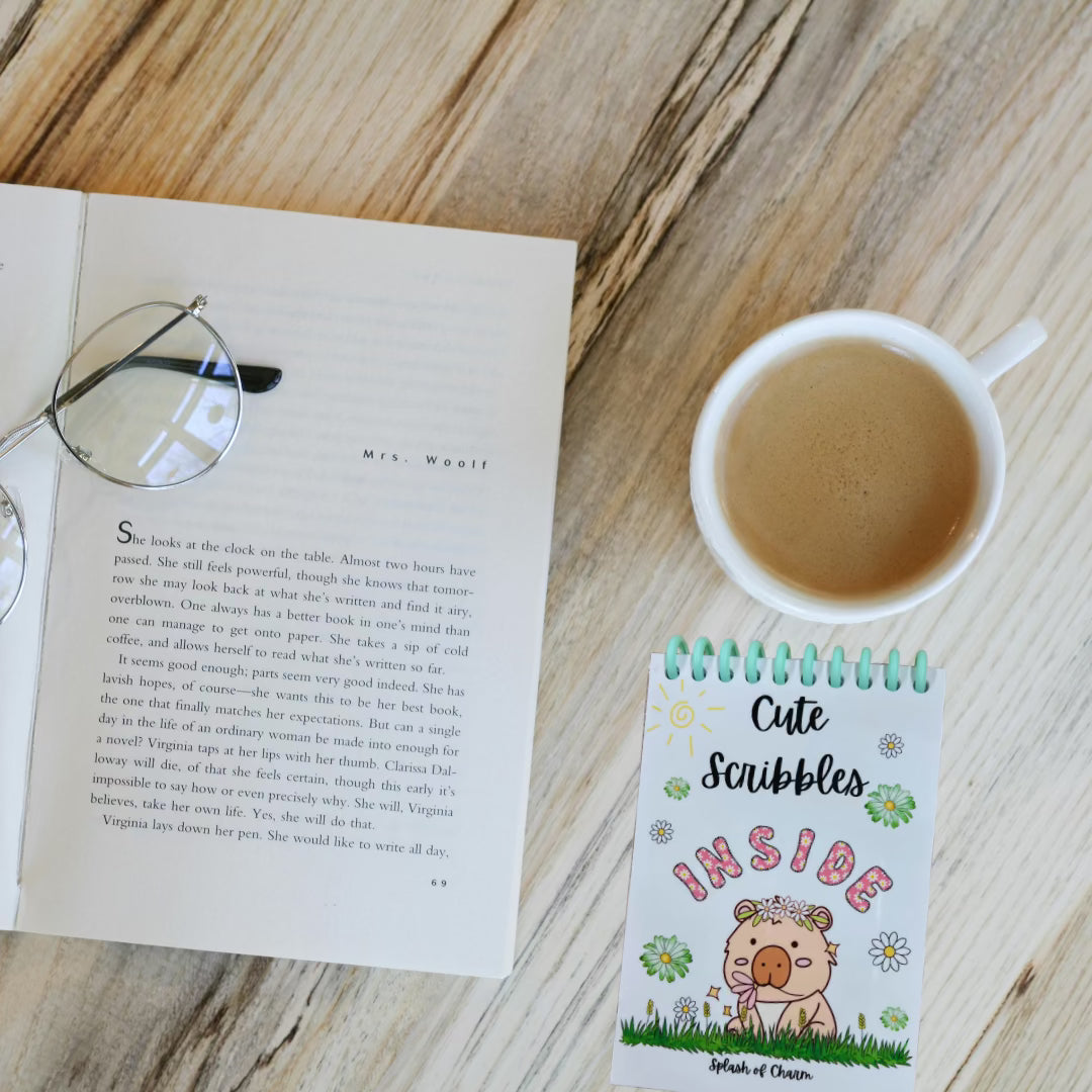 Hippie the Capybara Spiral Scribble Pad – Fun & Functional Notepad - Splash of Charm