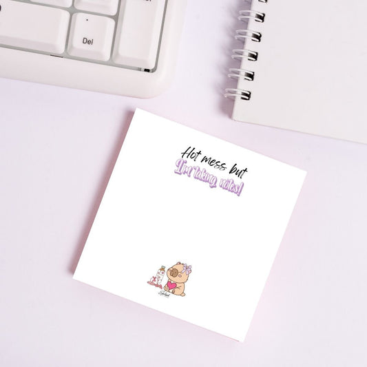 Hot Mess but I'm Taking Notes Sticky Notes – Cute Post - It Pad - Splash of Charm