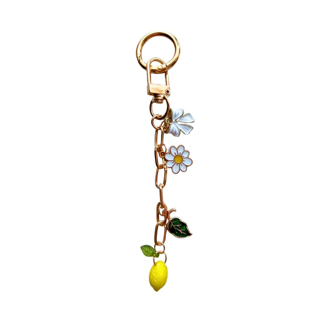 Lemon Blossom Purse Charm | Lemon Bag Charm Keychain Accessory - Splash of Charm