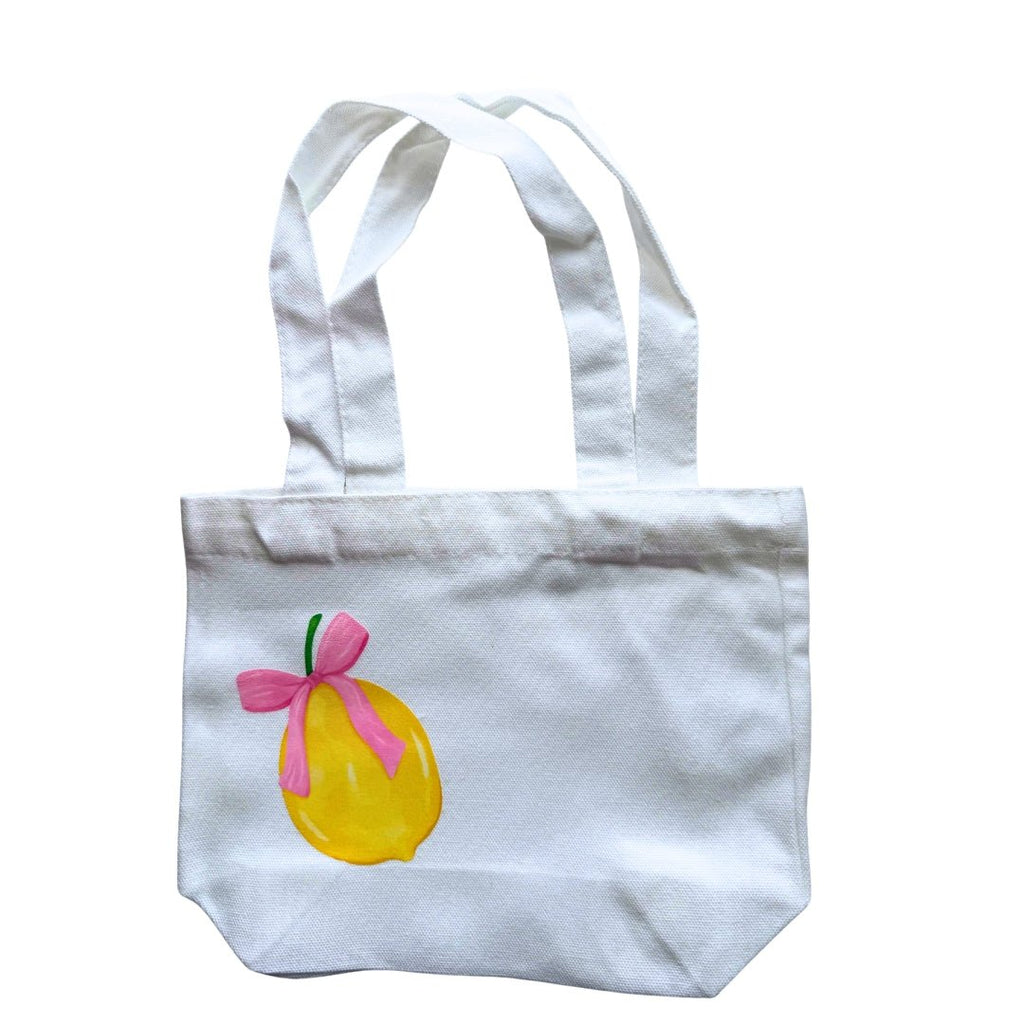Lemon Bow Canvas Mini Tote - Splash of Charm