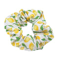 Lemon Print Cotton Scrunchie | Soft Citrus Hair Scrunchie - Splash of Charm