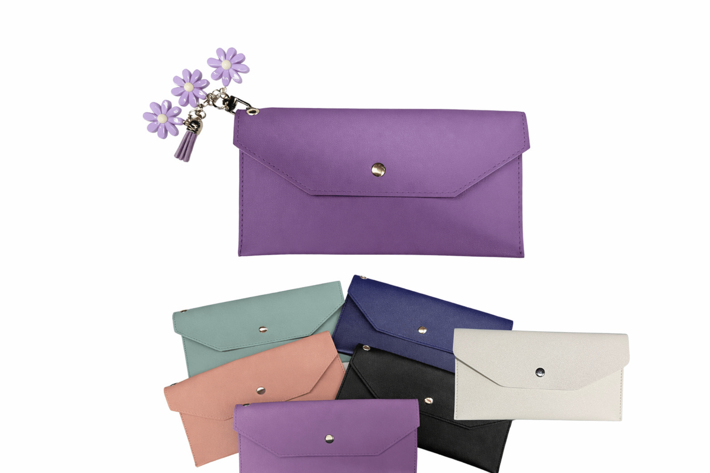 Magnolia Cash Envelope Wallet with Charm Loop | Budgeting Envelope - Splash of Charm