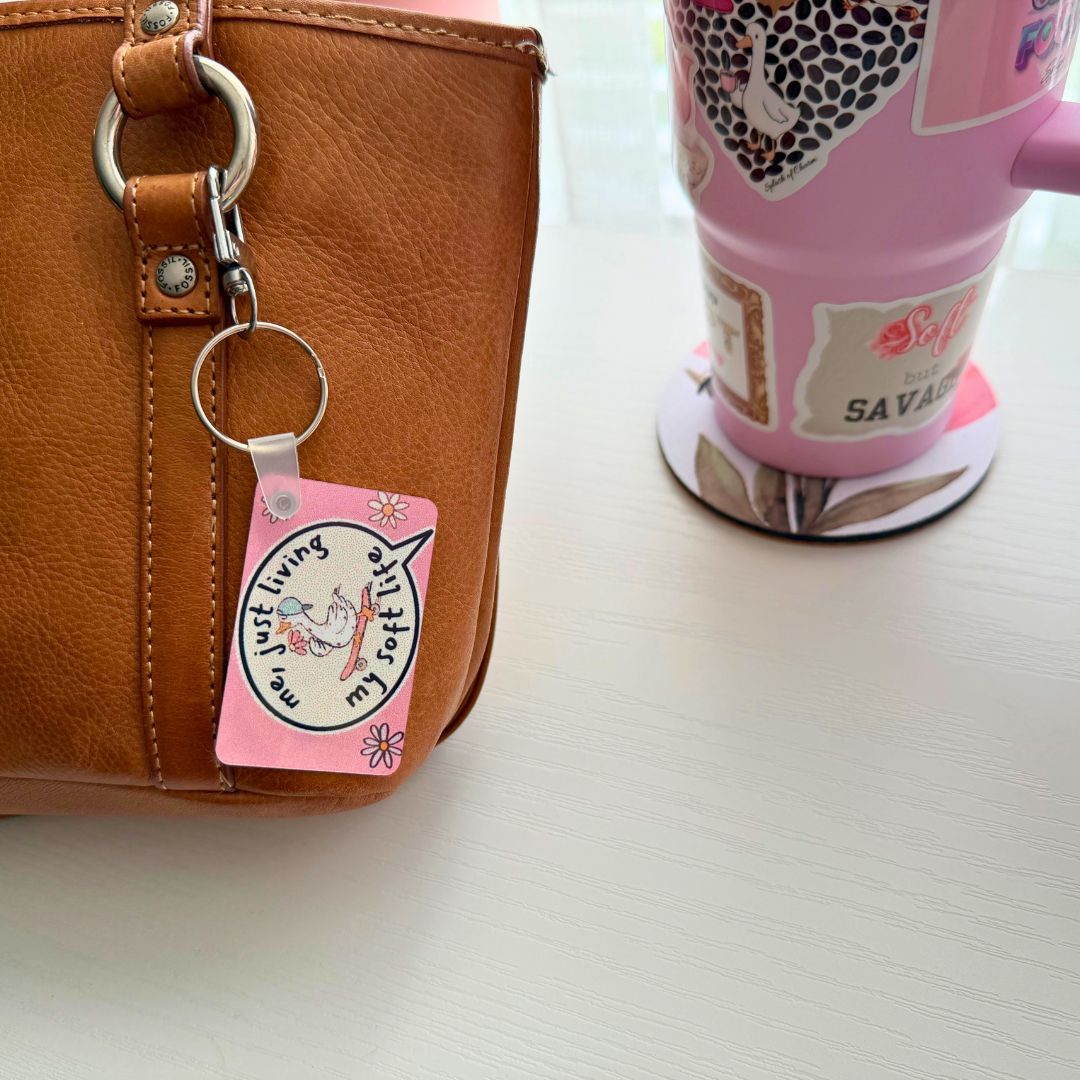 Me, Just Living My Soft Life Acrylic Keychain - Splash of Charm