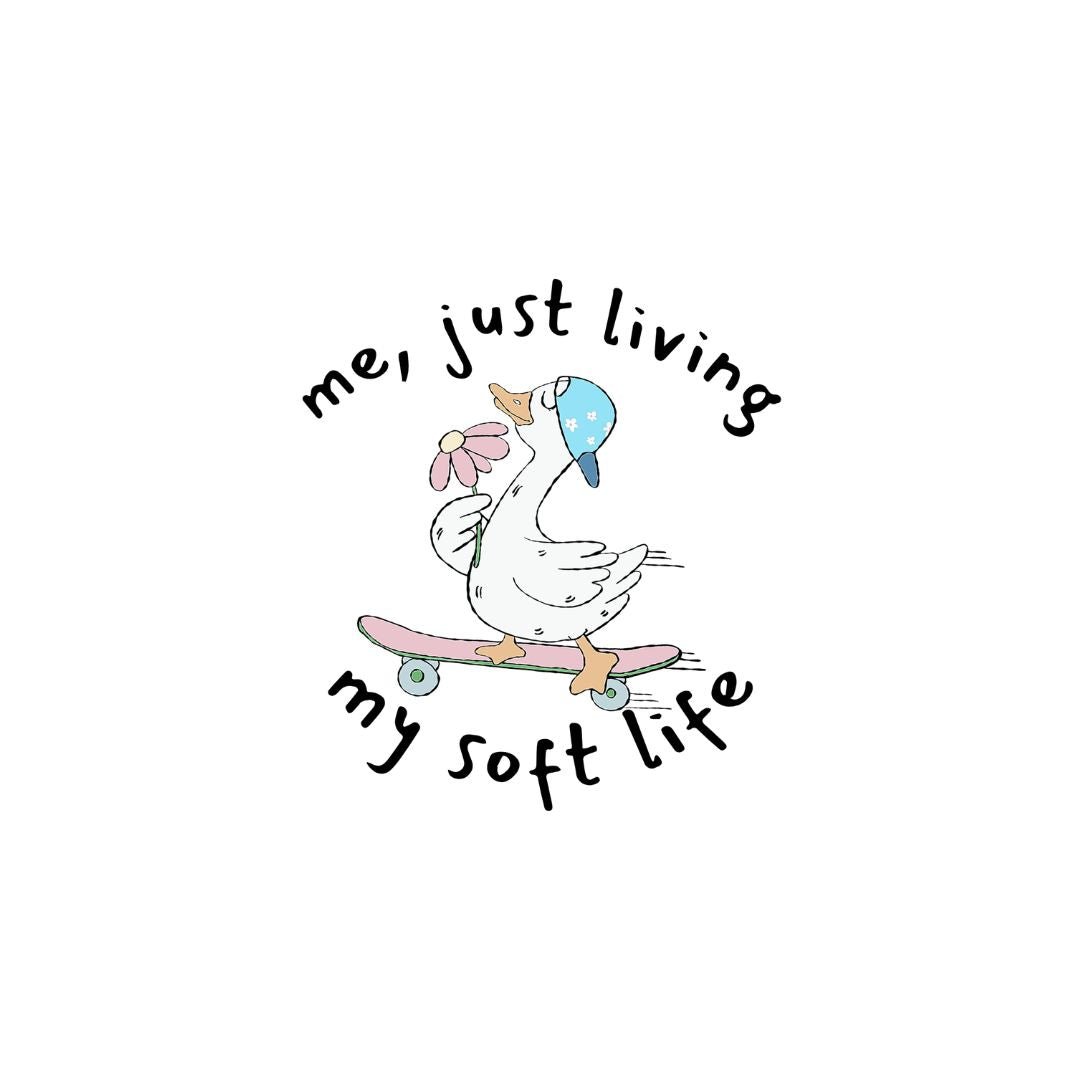 Me, Just Living My Soft Life Goose Graphic Tee - Splash of Charm