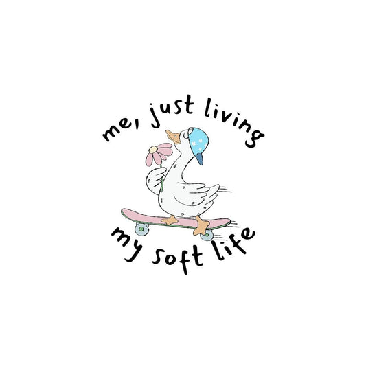 Me, Just Living My Soft Life Goose Graphic Tee - Splash of Charm