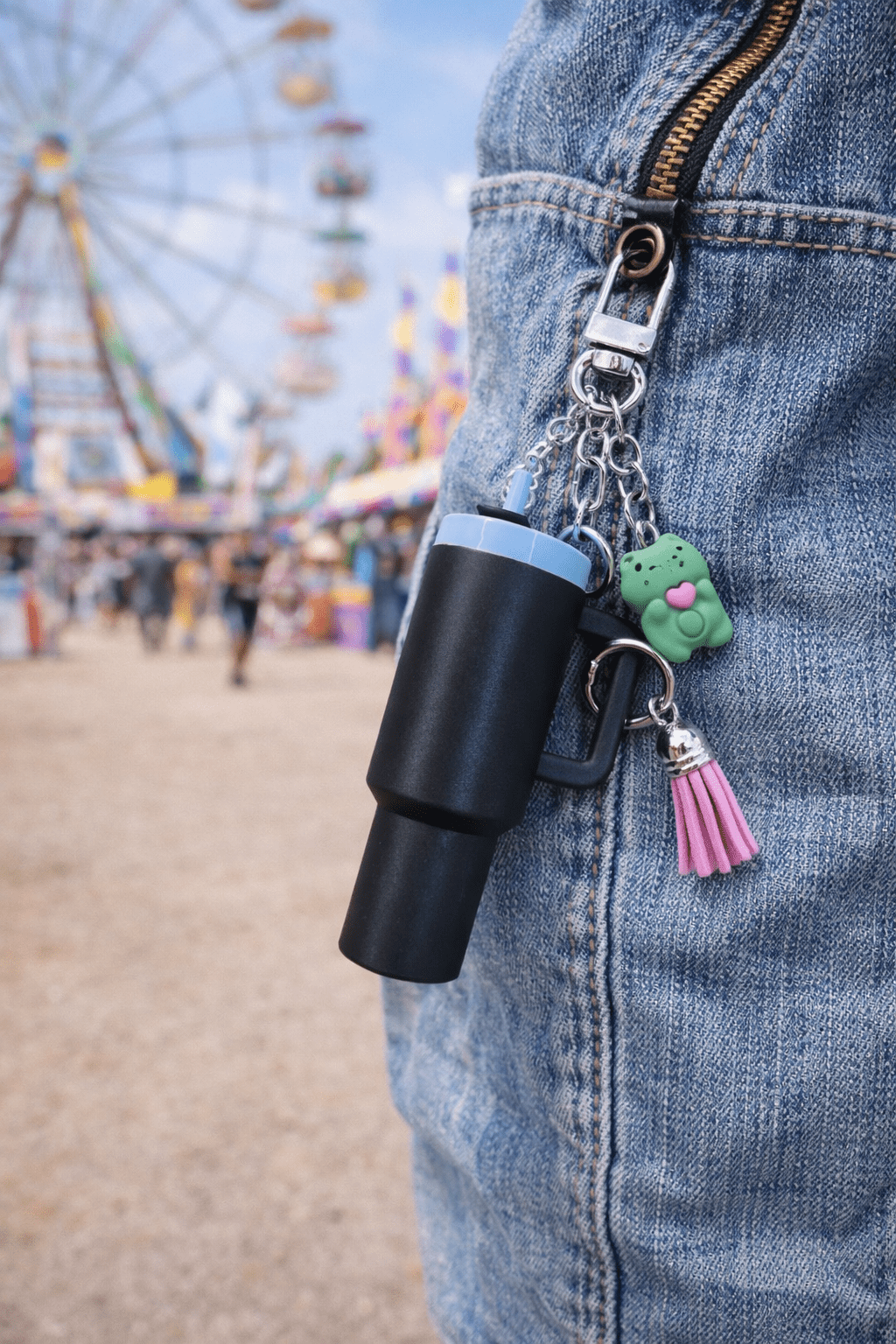Mini Tumbler Lip Balm Keychain/Purse Charm - Splash of Charm