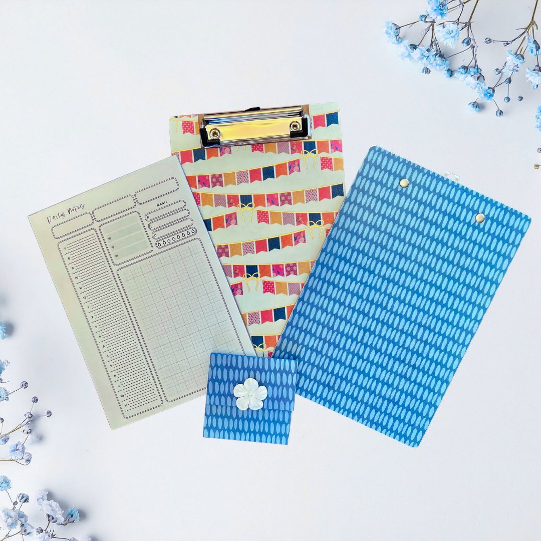 Vintage Inspired Clipboard Stationery Set – A5 Notepad & Sticky Notes - Splash of Charm